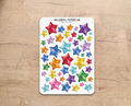 Pegatinas decorativas para diario / Hoja de pegatinas de estrellas de diamante para junk journaling, scrapbooking, paneles de visión y estética Y2K.