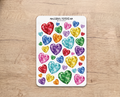 Pegatinas decorativas para diario / Hoja de pegatinas de corazones de diamante para junk journaling, scrapbooking, paneles de visión y estética Y2K.